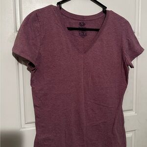 Fruit of the Loom Women's Short Sleeve V-Neck Tee - Plum